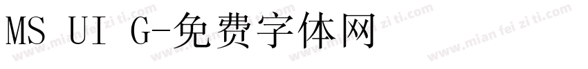 MS UI G字体转换